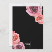 Invitation Mariage Rose rose et pourpre (Dos)