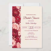 Invitation Mariage Rose Rose Fushia (Devant)