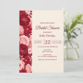 Invitation Mariage Rose Rose Fushia (Debout devant)