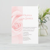 Invitation Mariage rose rose rose vierge moderne (Debout devant)