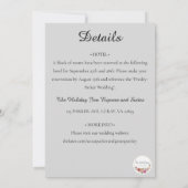 Invitation Mariage Rose rouge et blanc (Dos)