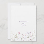 Invitation Mariage Rose Rustique Pastel Aquarelle (Dos)