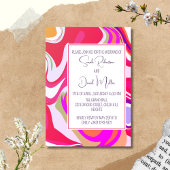 Invitation Mariage rose Super moderne