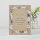 Invitation Mariage Rose Tan Améthyste (Debout devant)