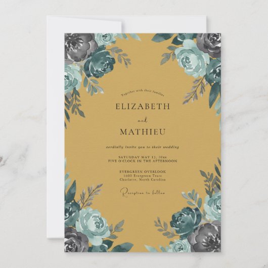 Invitation Mariage Rose Théâtre Moutarde (Devant)