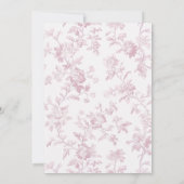 Invitation Mariage Rose Toile (Dos)