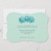 Invitation Mariage Rose turquoise (Dos)