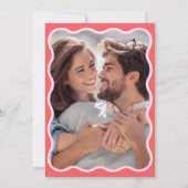 Invitation Mariage rose vif photo (Dos)