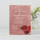 Invitation Mariage Rose vintage (Debout devant)