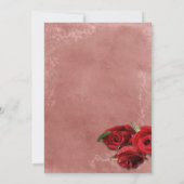 Invitation Mariage Rose vintage (Dos)