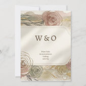 Invitation Mariage Rose Vintage (Dos)