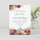 Invitation Mariage Rose Wild Mountain (Debout devant)