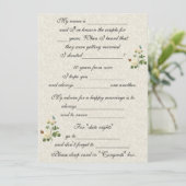 Invitation Mariage, Roses Blanches, Conseils de mariage (Debout devant)