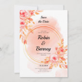 Invitation Mariage Rouge Doux (Devant)