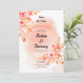 Invitation Mariage Rouge doux (Debout devant)