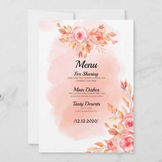 Invitation Mariage Rouge Doux (Dos)