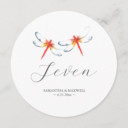 Invitation Mariage rouge Dragonfly (Devant)