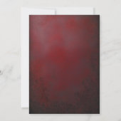 Invitation Mariage rouge et or enchanté (Dos)