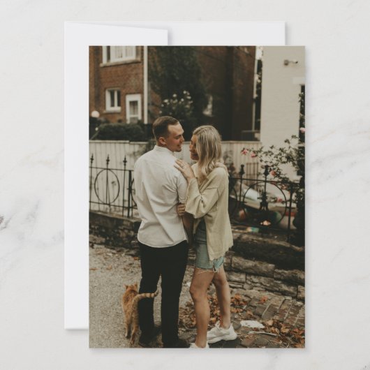 Invitation Mariage rouge Whimsical Rétro manuscrit (Dos)