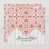 Invitation Mariage roux Damask do-it-yourself (Devant / Derrière)