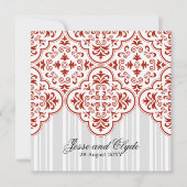 Invitation Mariage roux Damask do-it-yourself (Devant)