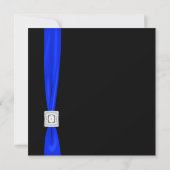 Invitation Mariage Royal Bleu et Noir (Dos)