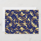 Invitation Mariage Royal Bleu et Or (Dos)