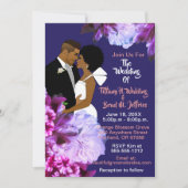 Invitation Mariage Royal Blue de la mariée et de la mariée af (Devant)