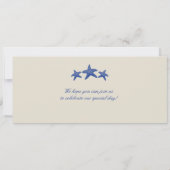 Invitation Mariage Royal Blue Tan Starfish Boarding Pass (Dos)