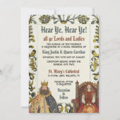 Invitation Mariage royal de la Renaissance médiévale (Devant)