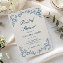 Mariage royal de luxe vintage bleu Shower