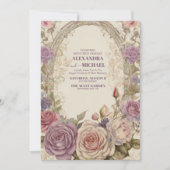 Invitation Mariage royal de Victoria Whimsical Floral Ornemen (Devant)