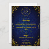 Invitation Mariage royal hindou avec Ganesha Logo Glittery (Devant / Derrière)