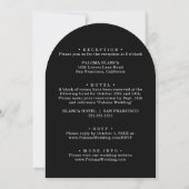 Invitation Mariage Royal Navy Fleurs Avant & Arrière (Dos)