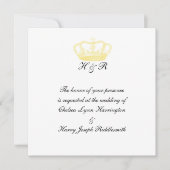 Invitation Mariage royal - Or (Devant)