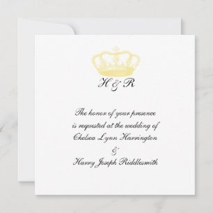Invitation Mariage royal - Or