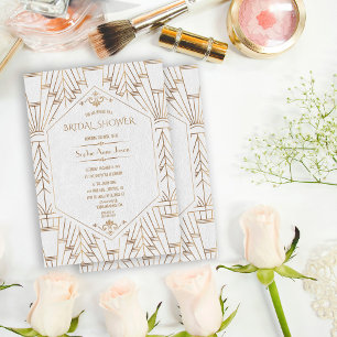 Invitation Mariage Royal Or Blanc Gatsby 1920s