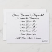 Invitation Mariage royal / Parti 3 - SRF (Dos)