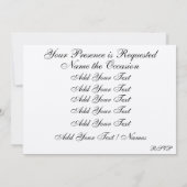 Invitation Mariage royal / Parti - SRF (Dos)