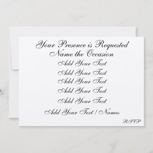 Invitation Mariage royal / Parti - SRF (Dos)