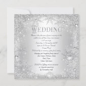 Invitation Mariage royal Silver Winter Wonderland Crown (Dos)