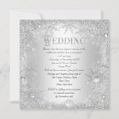 Invitation Mariage royal Silver Winter Wonderland Crown (Dos)