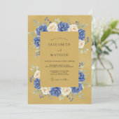 Invitation Mariage Royal Solennel Ocre (Debout devant)