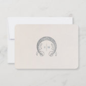 Invitation Mariage RSVP Art Nouveau Dusty Blue W Morris (Dos)