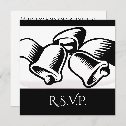 Invitation Mariage RSVP Bells (Devant / Derrière)