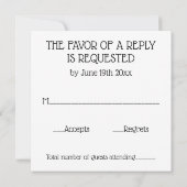 Invitation Mariage RSVP Bells (Dos)