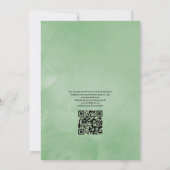 Invitation Mariage RSVP Code QR de Succulents Géométriques (Dos)