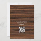 Invitation Mariage RSVP Code QR Rustique Tournesol Géométriqu (Dos)