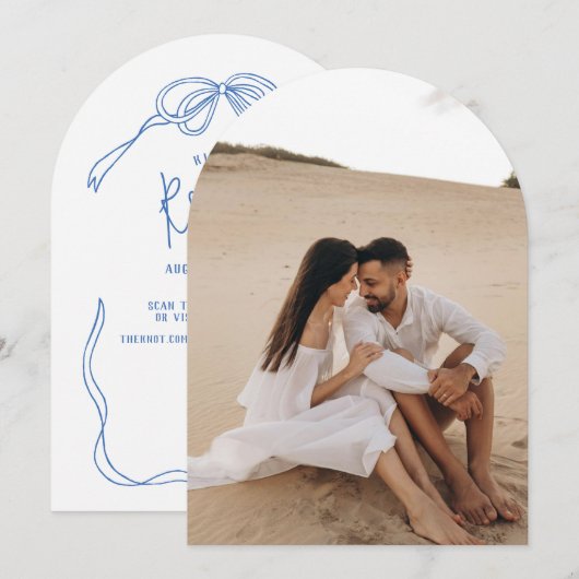 Invitation Mariage RSVP de la photo sous-jacente de l'arc des (Devant / Derrière)