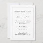 Invitation Mariage RSVP élégant de script classique formel (Devant)